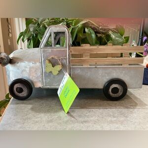 Galvanized Hammered Metal Look Truck Farmhouse Decor 11.8" Fall Christmas Spring
